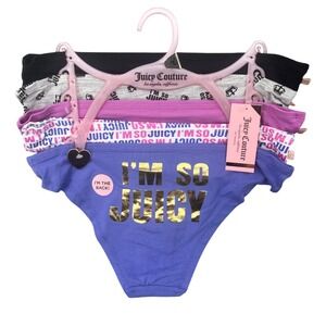 Juicy Couture 5 Pack Panties Womens M Lazer Cut No Lines Tag Free I'm So Juicy